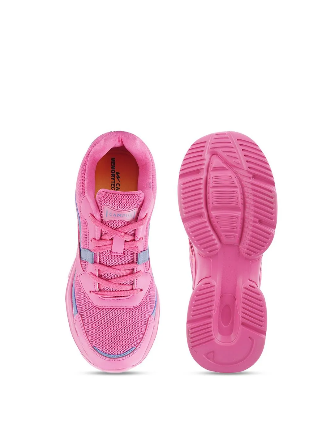 Campus Women Pink Mesh Running Lace Up Shoes