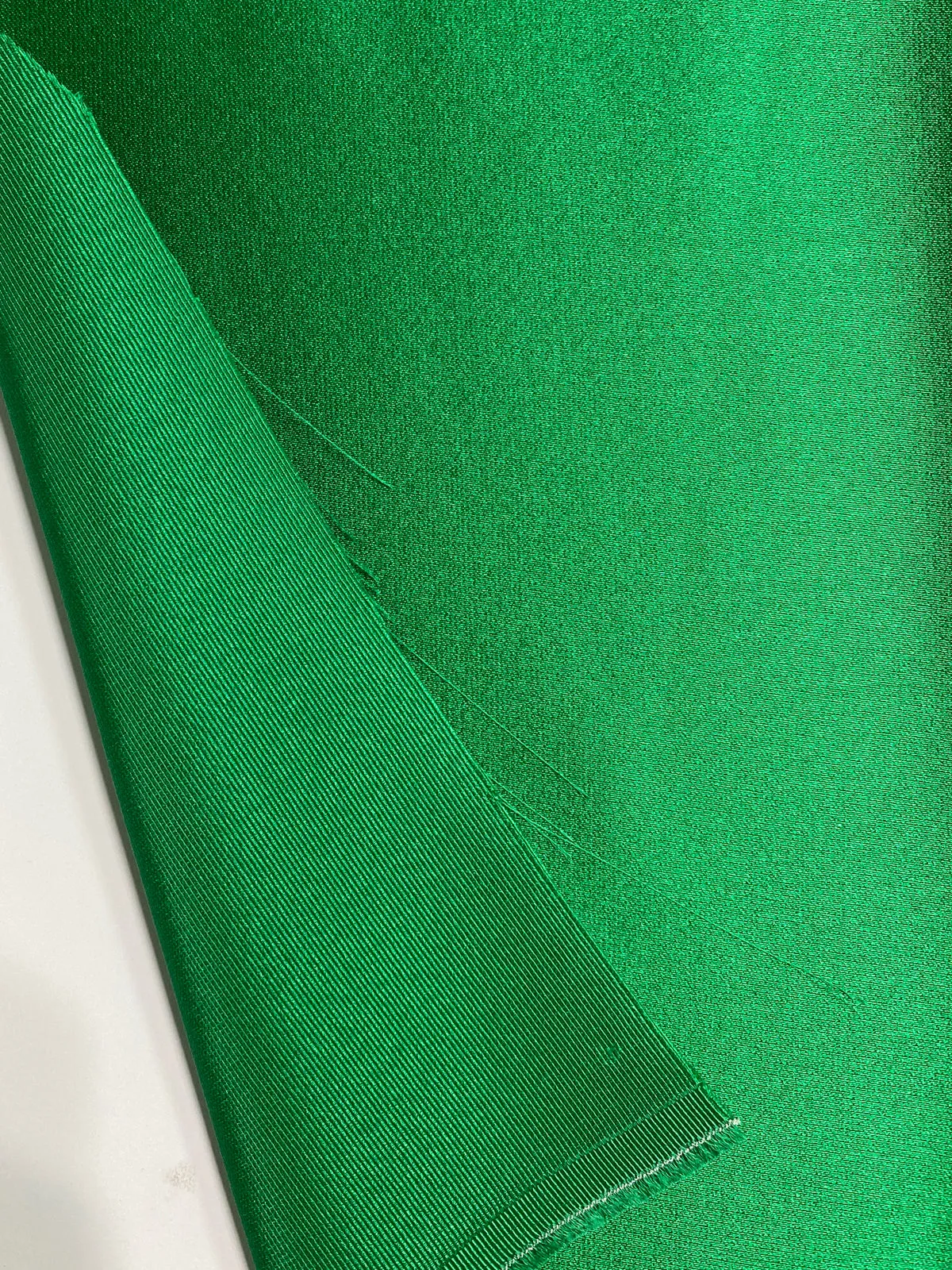 Christmas Green Italian Satin Faille Fabric