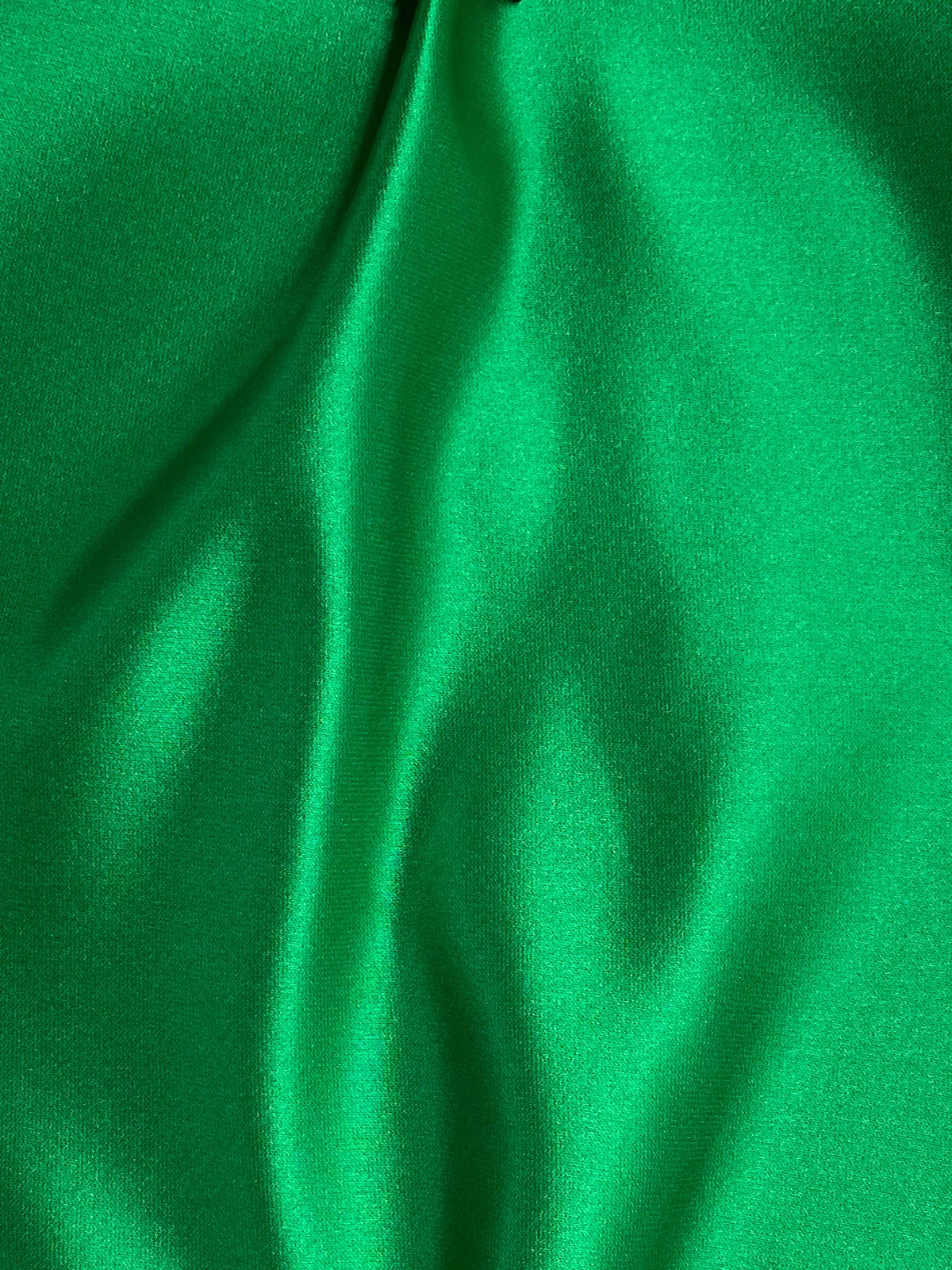 Christmas Green Italian Satin Faille Fabric