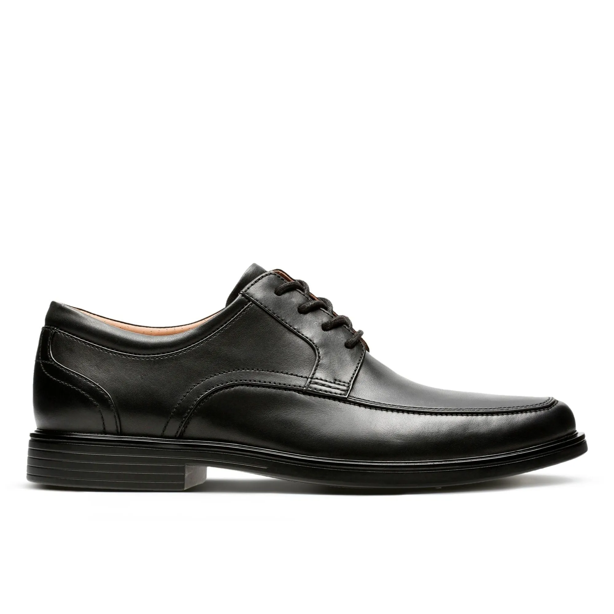 Clarks Un Aldric Park Black Leather - Standard Width