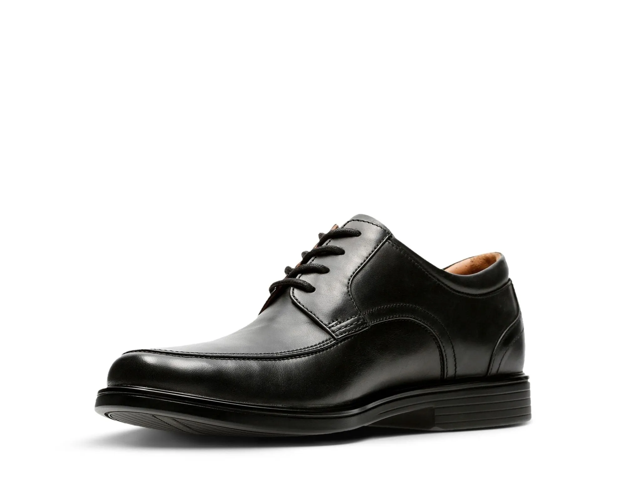 Clarks Un Aldric Park Black Leather - Standard Width