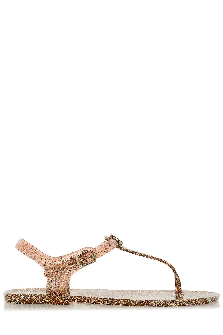 COLORS OF CALIFORNIA GLITTER Bronze T-Bar Sandals