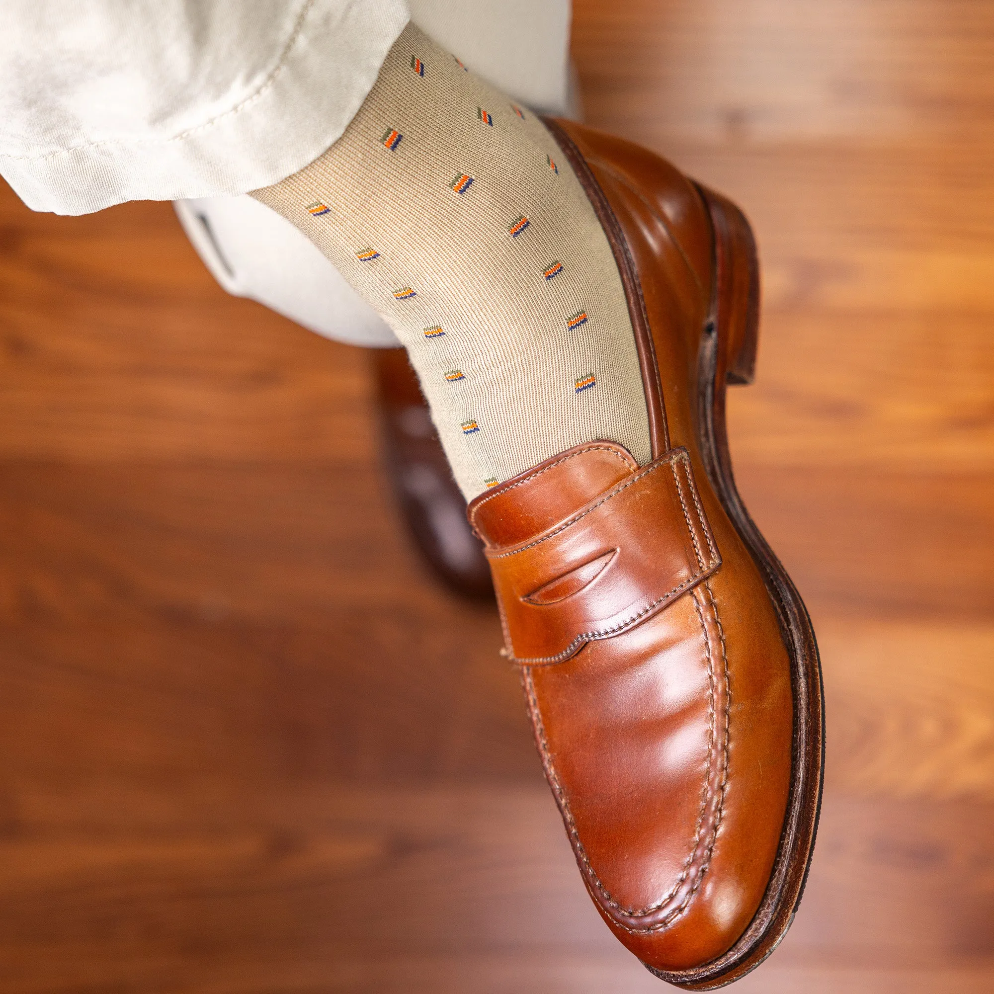 Cotton Mid-Calf Patterned Dress Socks - 6 Pair Gift Box