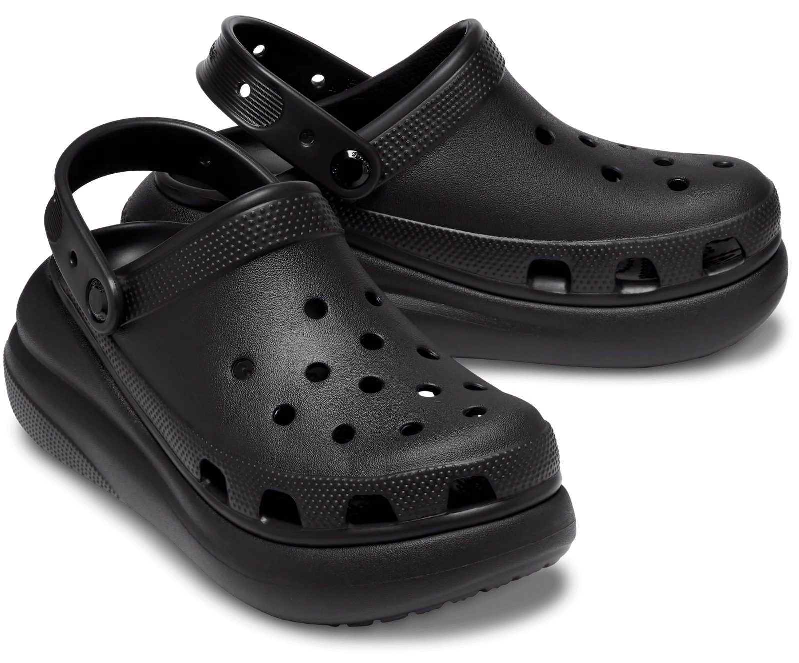 Crocs Classic Crush Platform Clog Sandals - Black