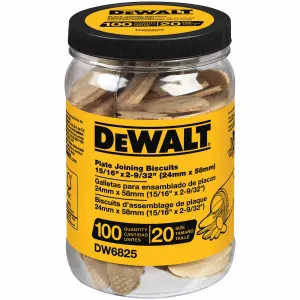 DeWalt DW6825 Size 20 Plate Joining Biscuits (100 Count)