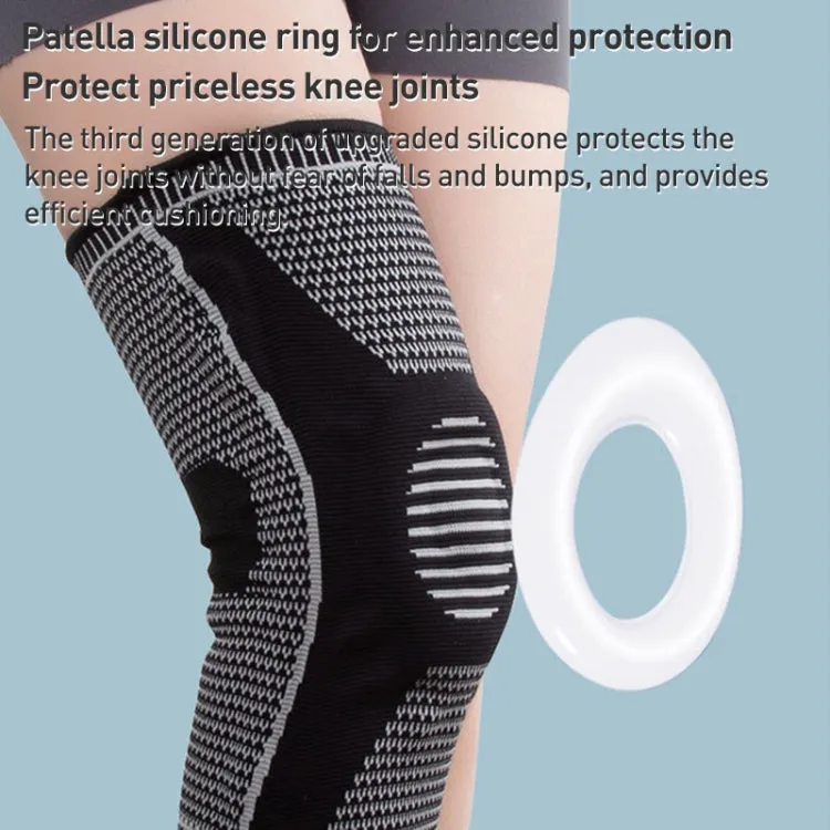 Dual Spring Support Silicone Sports Brace Fitness Protective Pads, Specification:XXL Size(Grey)