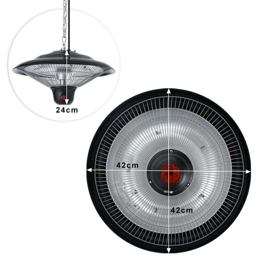 Electric Patio Hanging Heater with Remote for Outdoor Use