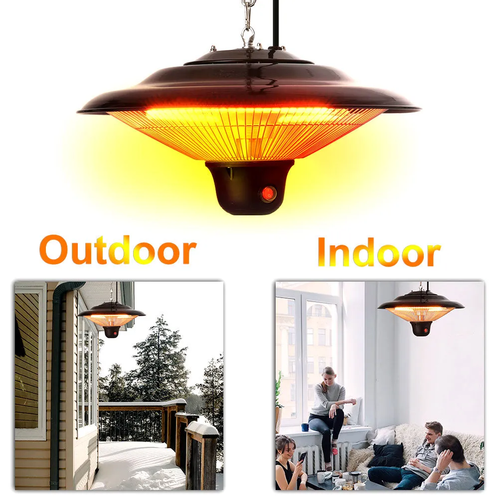 Electric Patio Hanging Heater with Remote for Outdoor Use