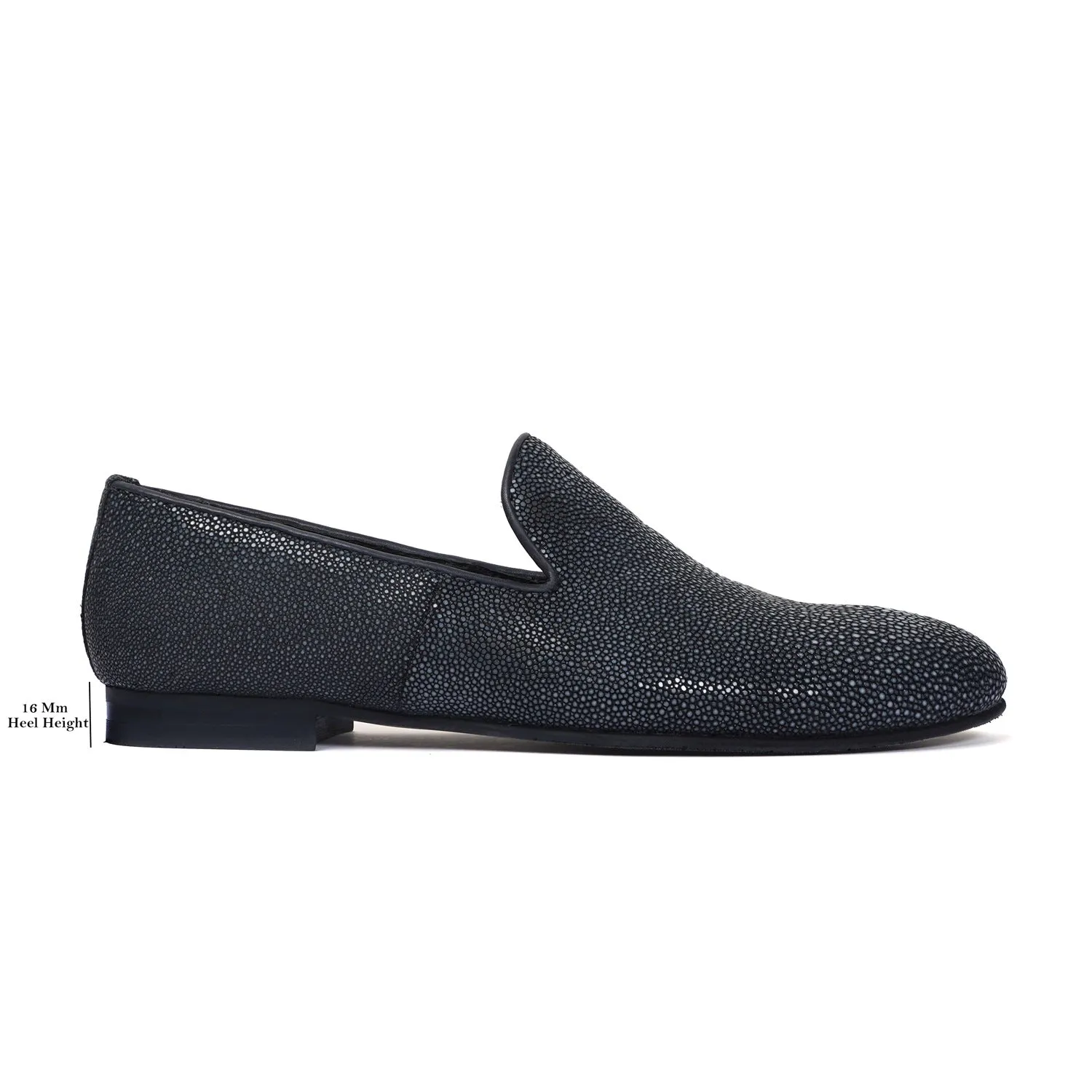 Exotic Slip-on Shoes in Stingray Fish Leather