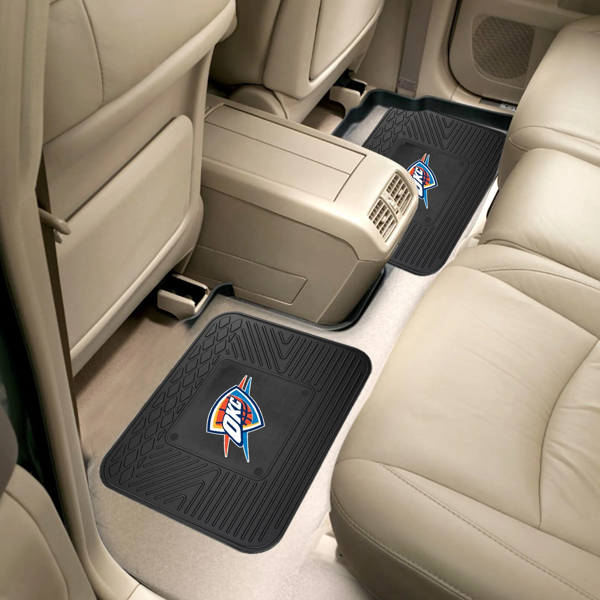 Fanmats Oklahoma City Thunder Back Seat Car Utility Mats - 2 Piece Set