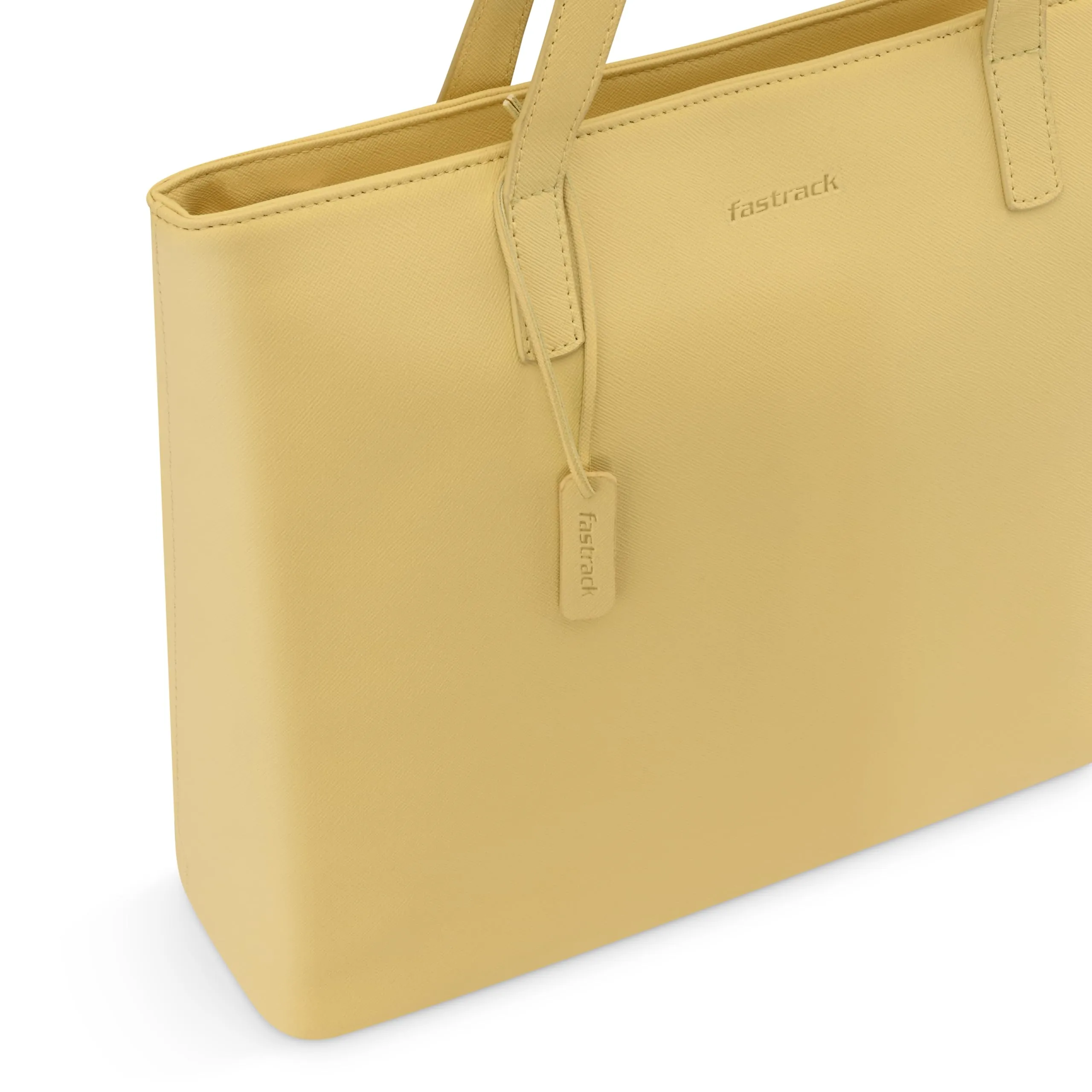 Fastrack Butter Yellow Work Tote Bag for Women