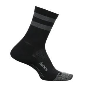 Feetures - Elite Light Cushion Mini-Crew - Black High Top Stripe