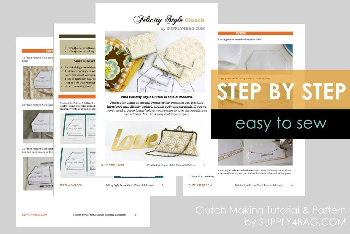 Felicity Frame Clutch Making Tutorial & PDF Pattern