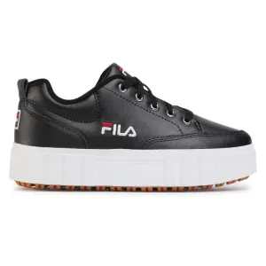 Fila scarpa sneakers da donna in pelle con zeppa Sandblast L 1011035.25Y nero