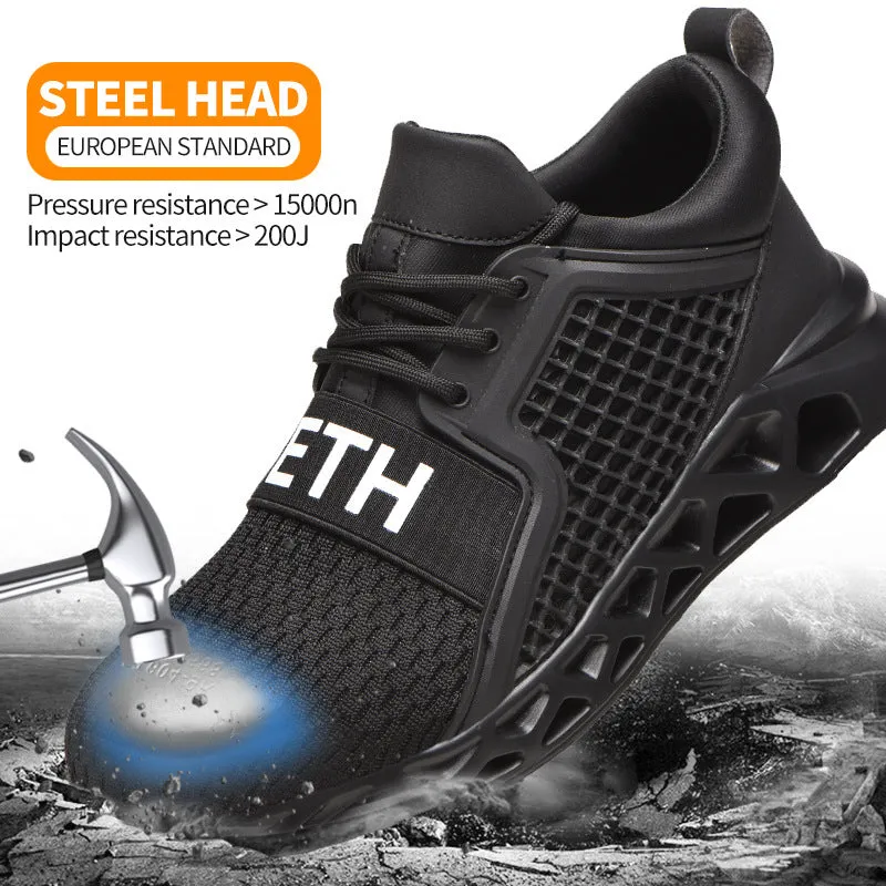 Fly-Woven Mesh Breathable Labor Insurance Shoes Construction Site Anti-Smash And Anti-Stab Shoes