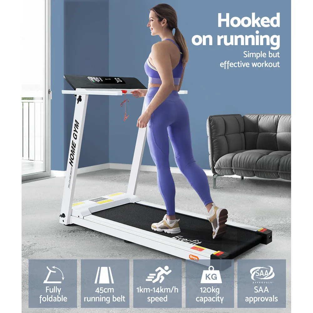 Foldable Electric Treadmill 14km/h LCD Display - Everfit