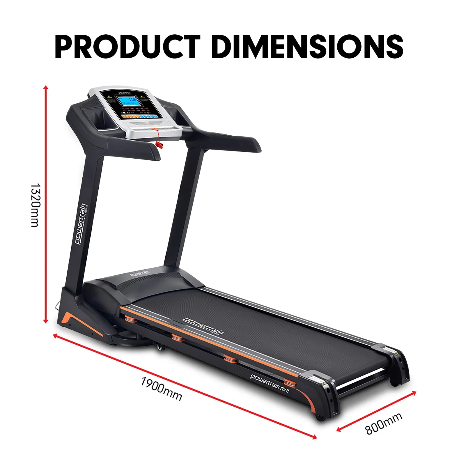 Foldable Treadmill 3.0 HP, Auto Incline 20km/h, LCD Display