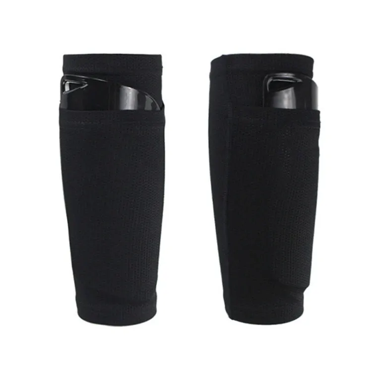 Football Shin Pads Reinforced Shin Pads Sports Calf Pads(Black S)