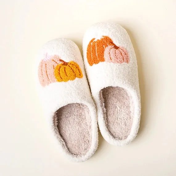 Fuzzy Slippers - Pumpkins