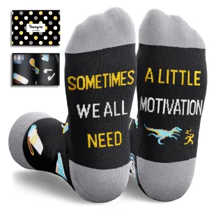 HAPPYPOP Gifts For Runners Male Female - Gifts For Runners, Running Gifts Men Women, Funny Running Socks For Men Women Runner Socks