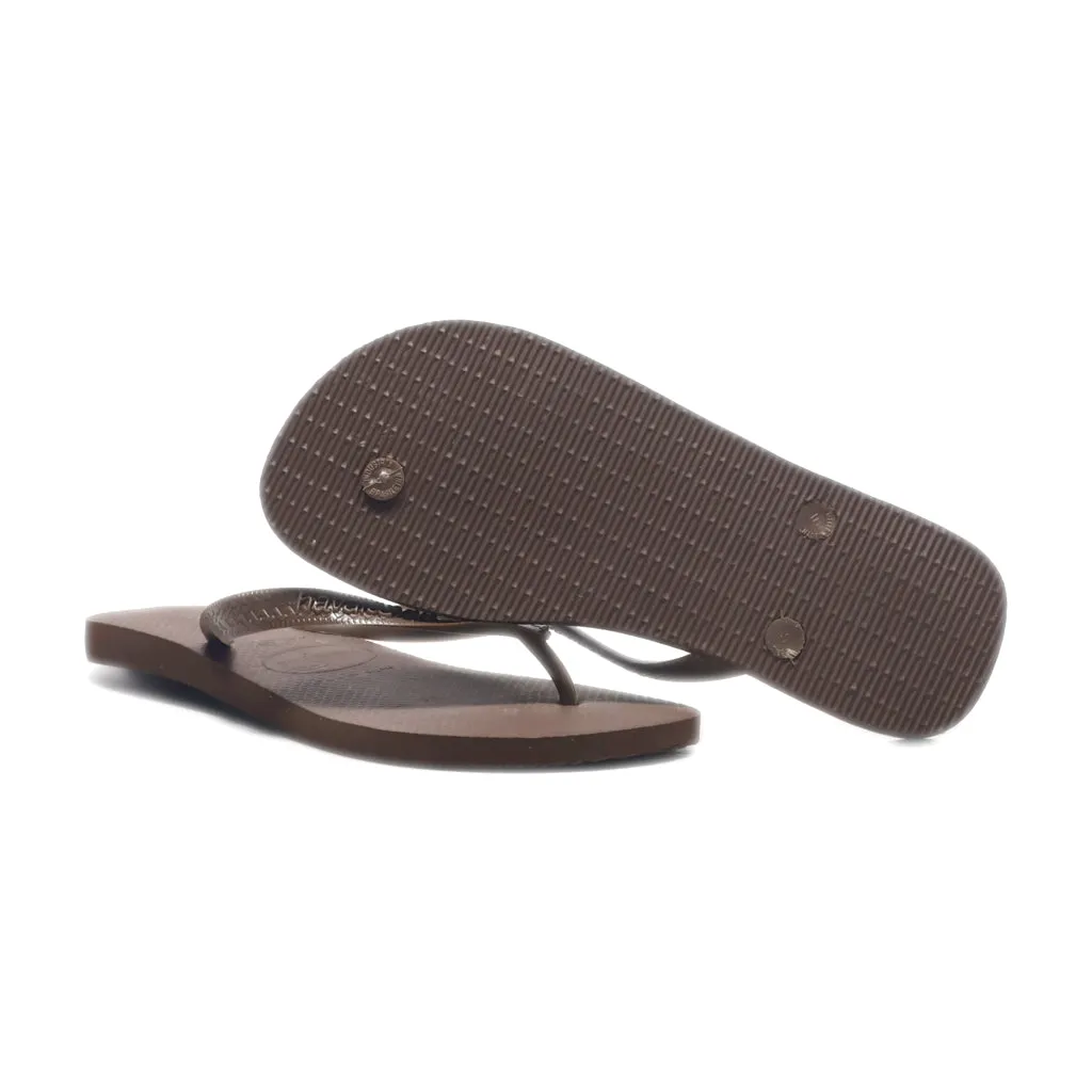 Havaianas Slippers Rubber Brown Colour For Men