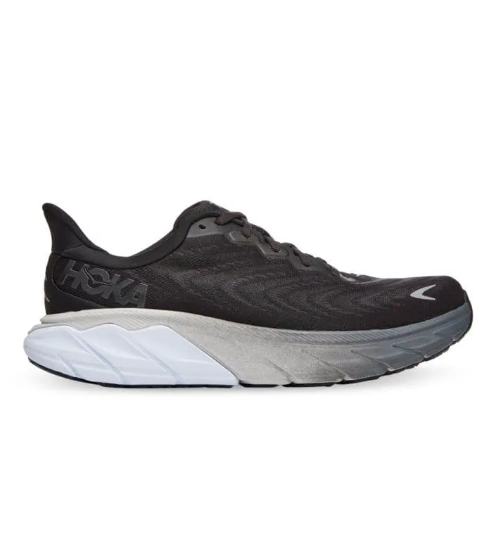 Hoka Mens Arahi 6 Running Shoe - Black/White