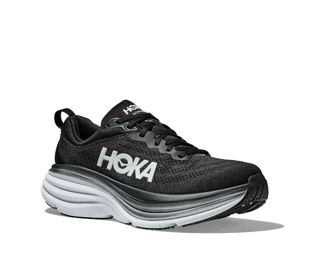 HOKA - Mens Bondi 8 Black/White