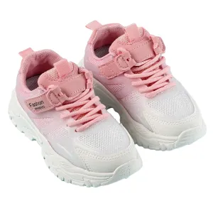 Hopscotch Girls Mesh, EVA Text Print Athletic Shoes in Pink Color, UK:8.5 (KSS-4539355)