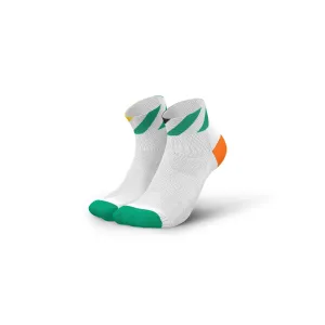 INCYLENCE RUNNING SOCKS - PLATFORMS SHORT WHITE GREEN