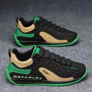 INSTOCK- New men's casual sports shoes lace-up running shoes