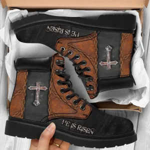 Jesus Brown Leather Boots - Christian Shoes For Men And Women