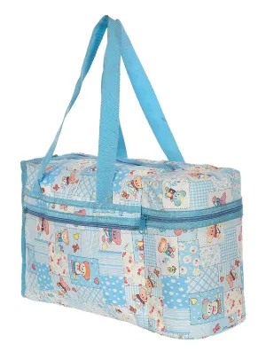 Kuber Industries PVC Teddy Print Mothers Bag With 2 Bottle Holders & Handle (Red)