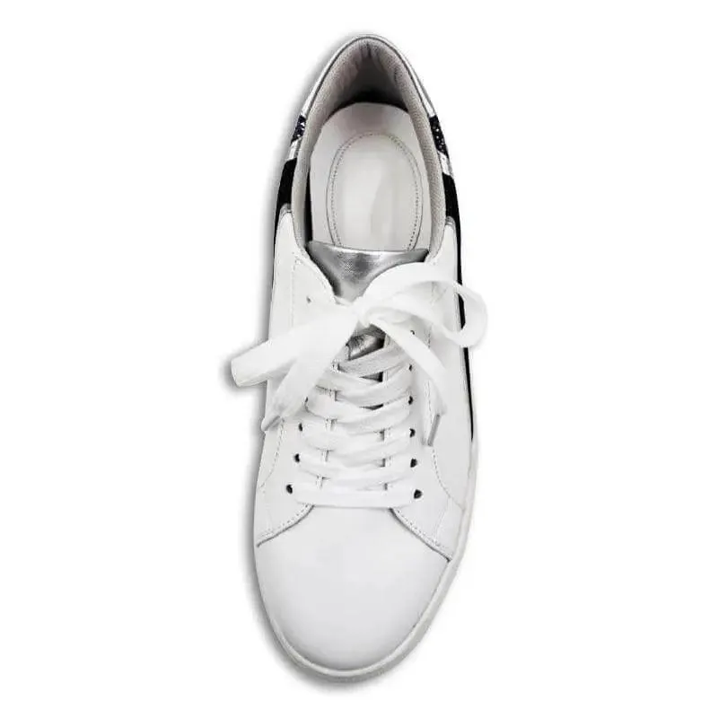 Lace-Up Pu Glitter Sneakers