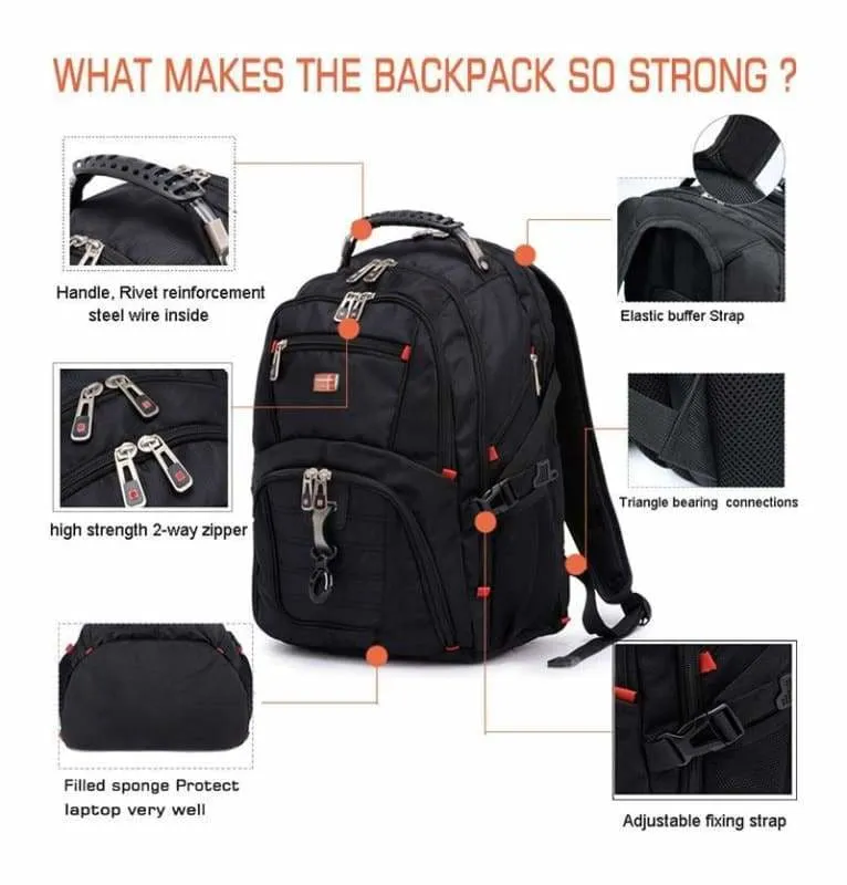 Laptop backpack Waterproof USB Charge For Your BeLoved