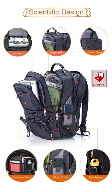 Laptop backpack Waterproof USB Charge Just For You