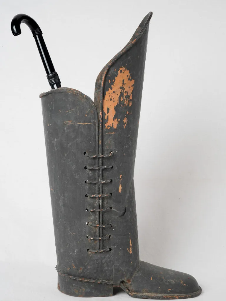 Large 20th-century French boot-shaped umbrella holder 22½"