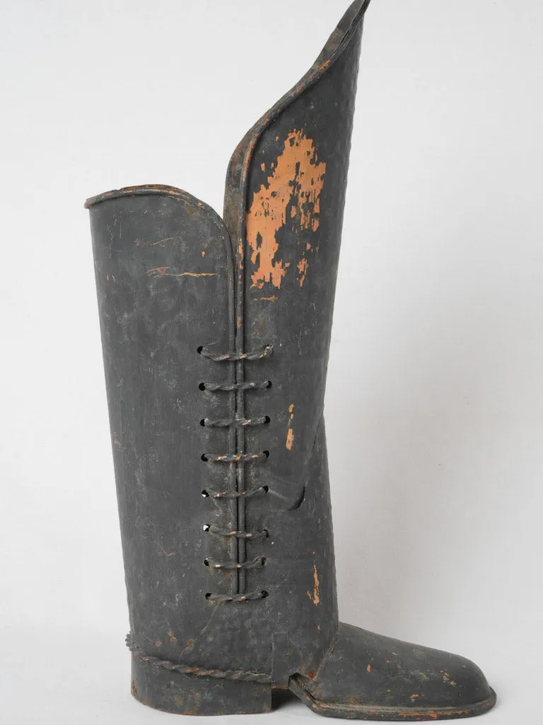 Large 20th-century French boot-shaped umbrella holder 22½"