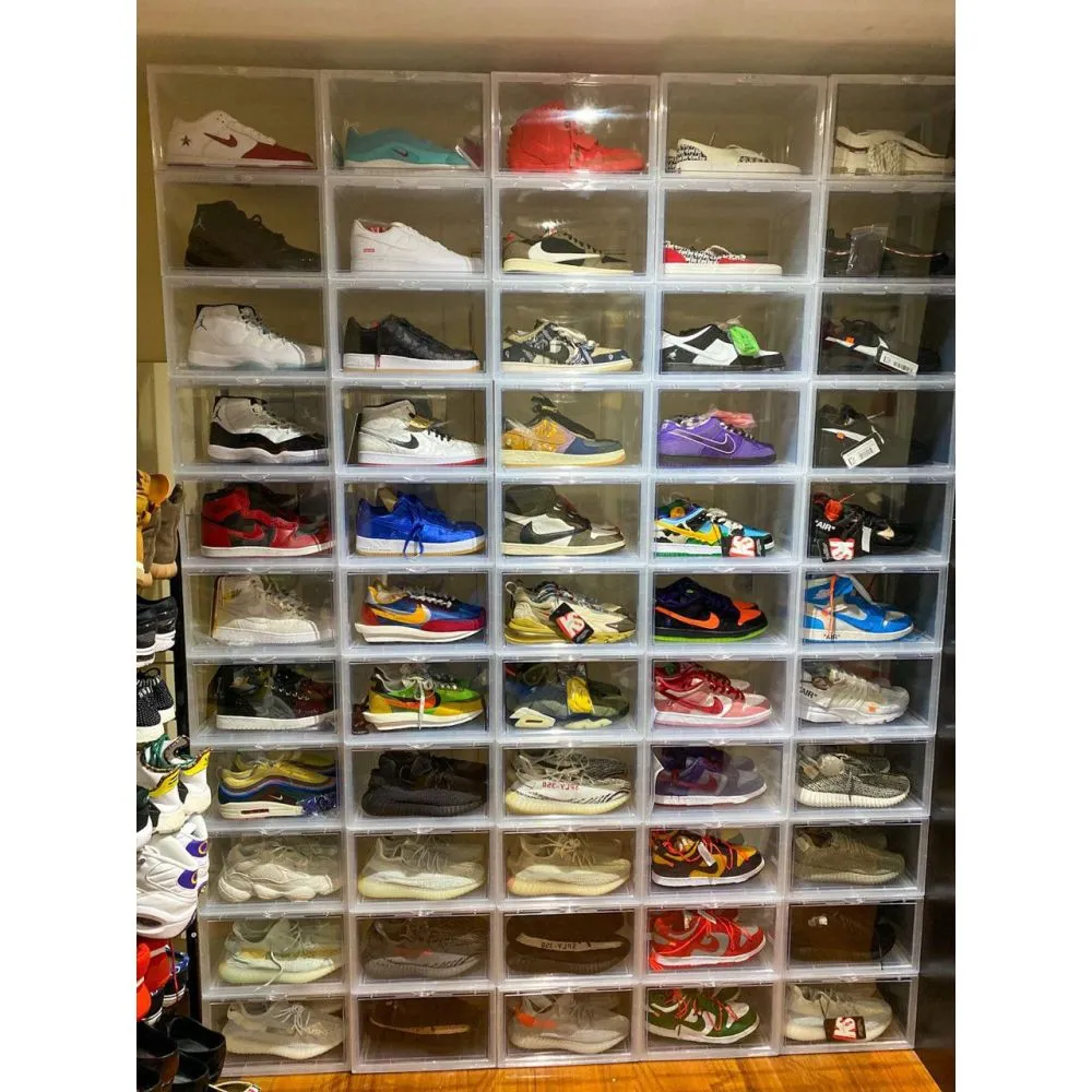 Large Stackable Shoe Box Clear