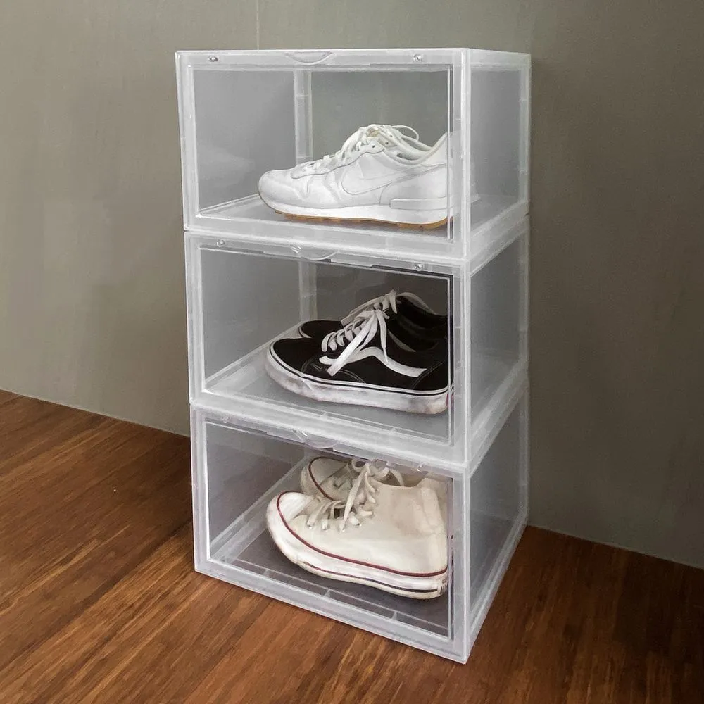 Large Stackable Shoe Box Clear