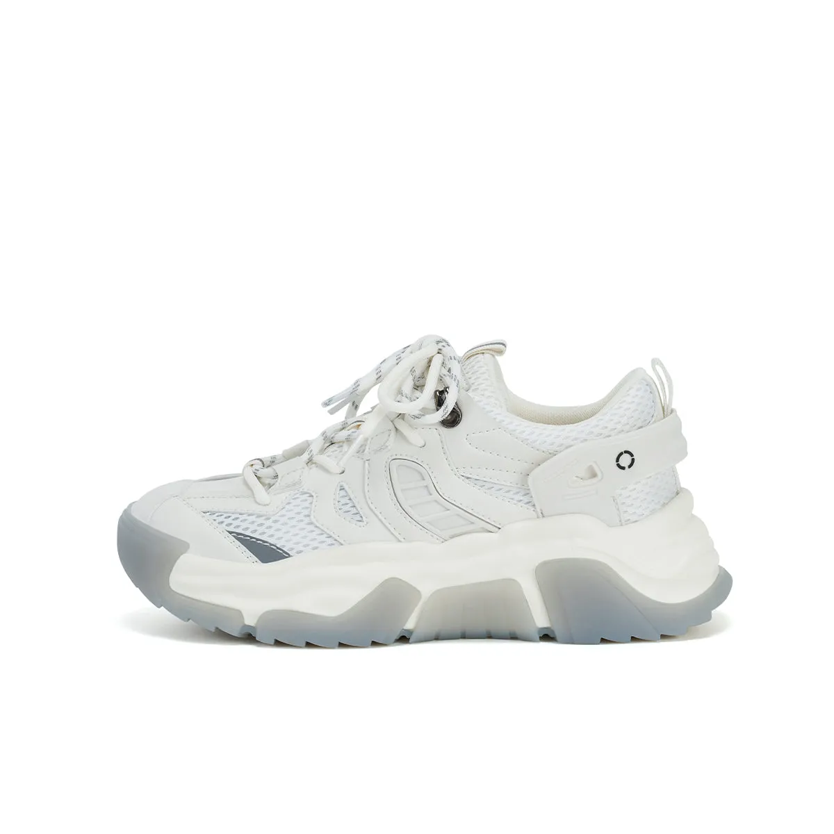 Lightweight Platform White Running Shoes