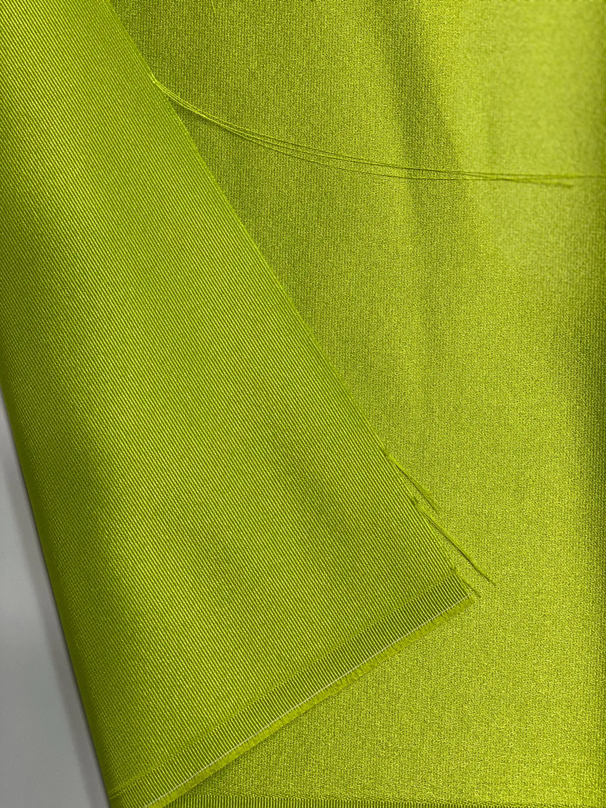 Lime Green Italian Satin Faille Fabric