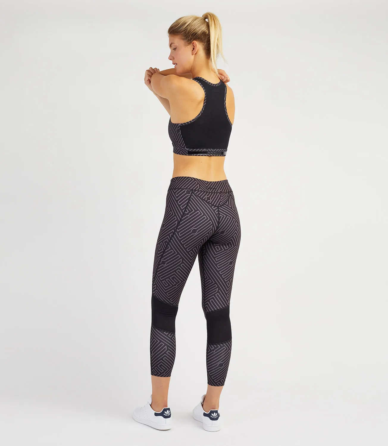 Louise 7/8 Leggings-Black/Anthracite Print