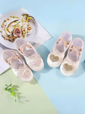 Love and Pliés Heart Toe Ballet Shoes By Liv and Mia