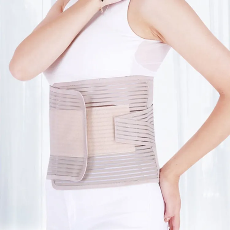 Men Women Universal Breathable Waist Protection Lumbar Spine Waist Belt, Size:XL(Skin Color)