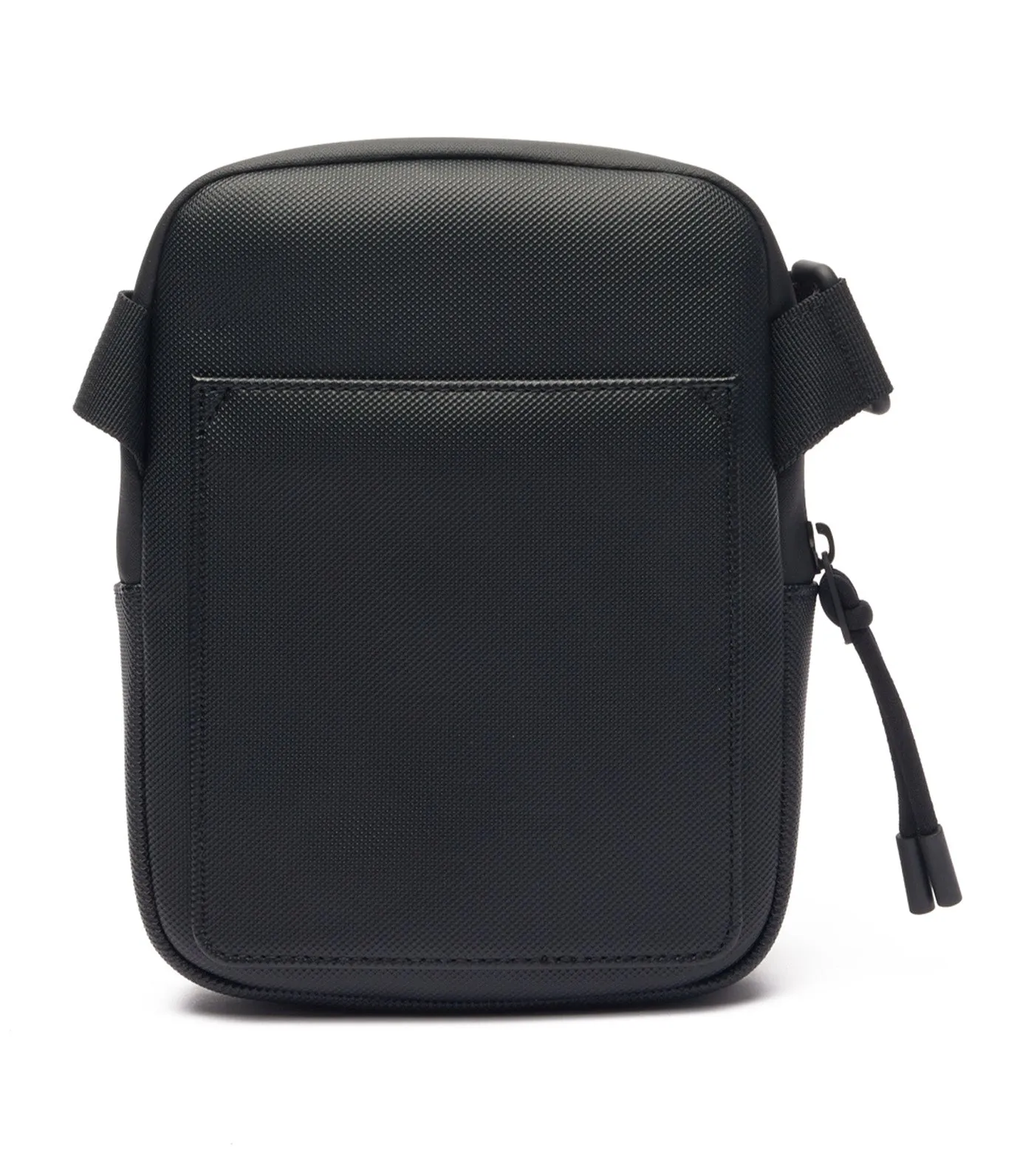 Men's LCST Coated Canvas Small Flat Crossbody Bag Noir