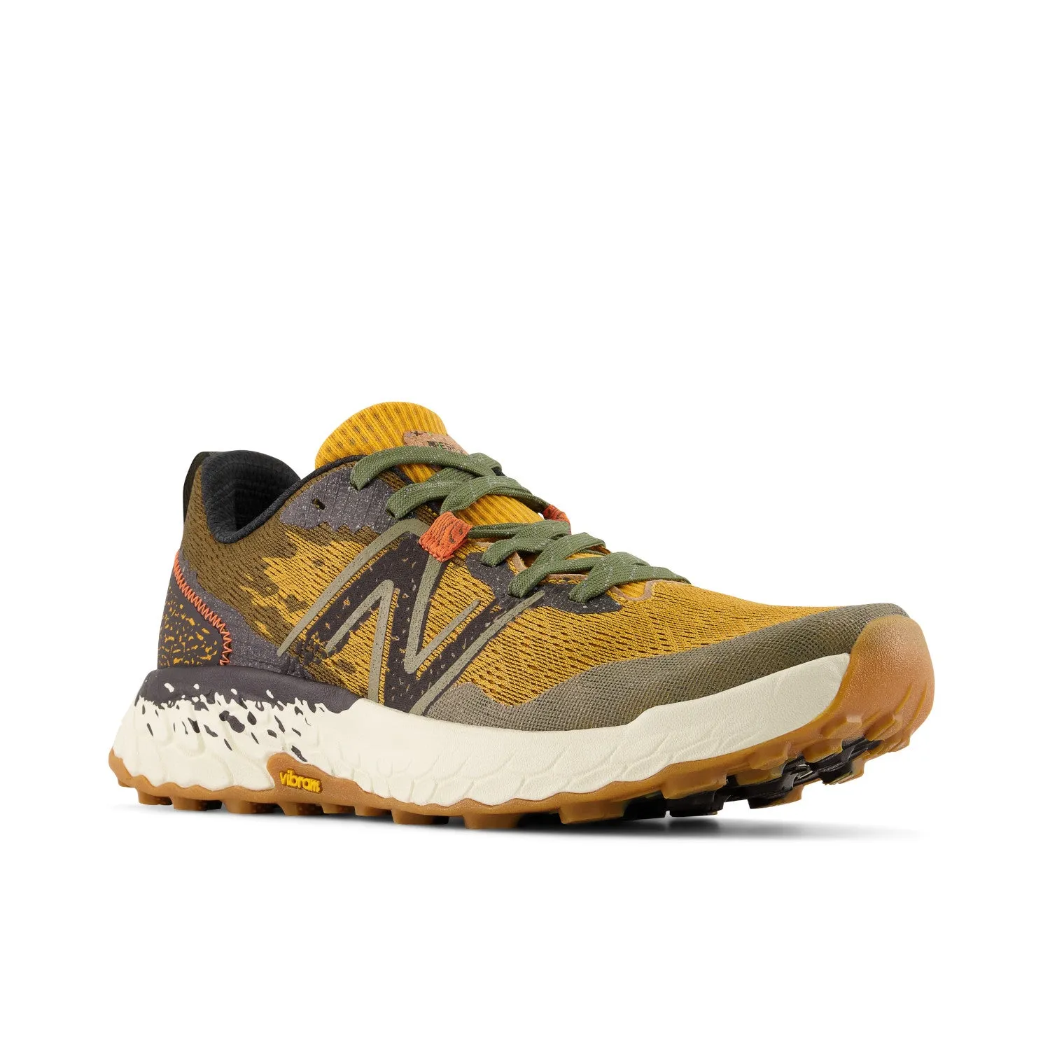 Men's New Balance Fresh Foam X Hierro v7 Color: Golden Hour with Dark Camo & Black