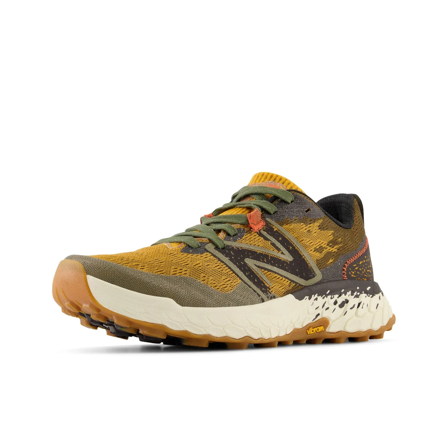 Men's New Balance Fresh Foam X Hierro v7 Color: Golden Hour with Dark Camo & Black