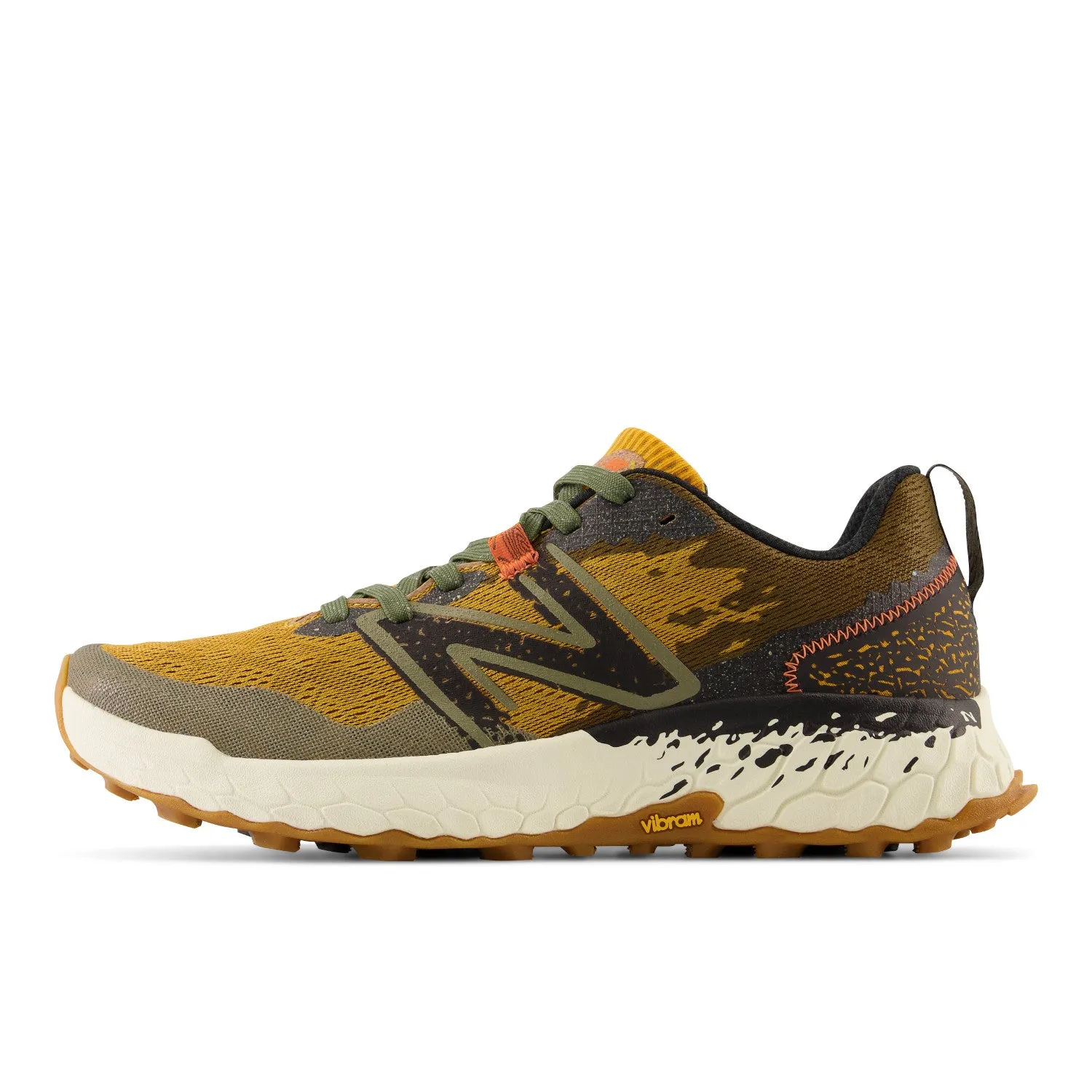 Men's New Balance Fresh Foam X Hierro v7 Color: Golden Hour with Dark Camo & Black