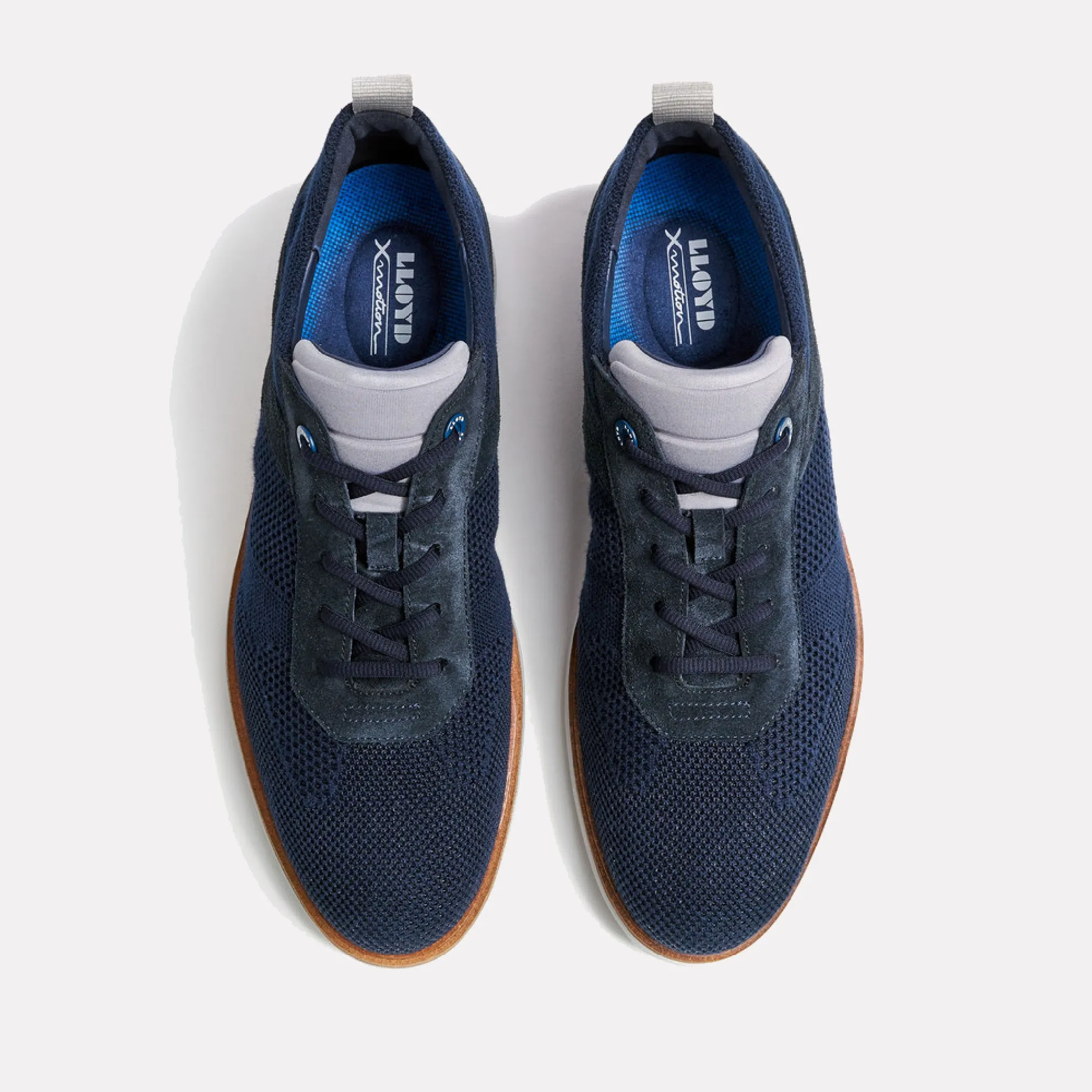 Merlin Lace Up Knit Sneaker / Dark Blue