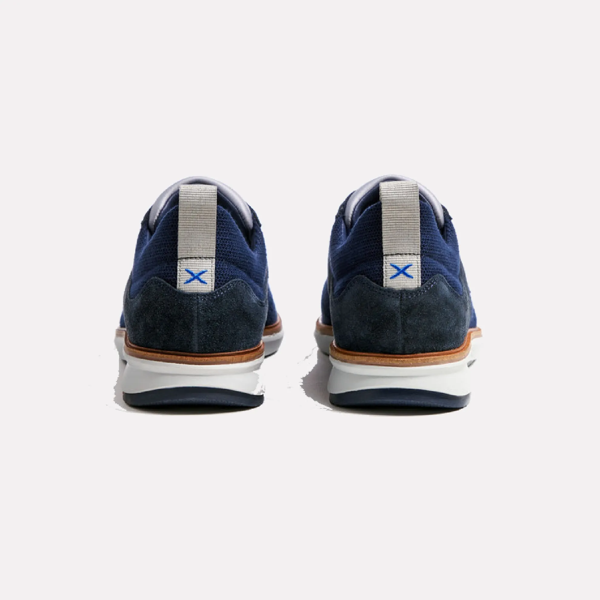 Merlin Lace Up Knit Sneaker / Dark Blue